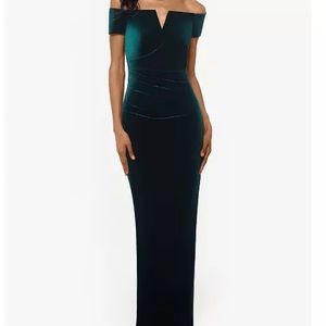 Velvet Gown, Emerald Green